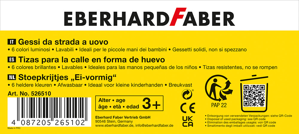 246298-EC Kreda za vanjsko crtanje 6/1 EBERHARD FABER oblik jaja P12/24