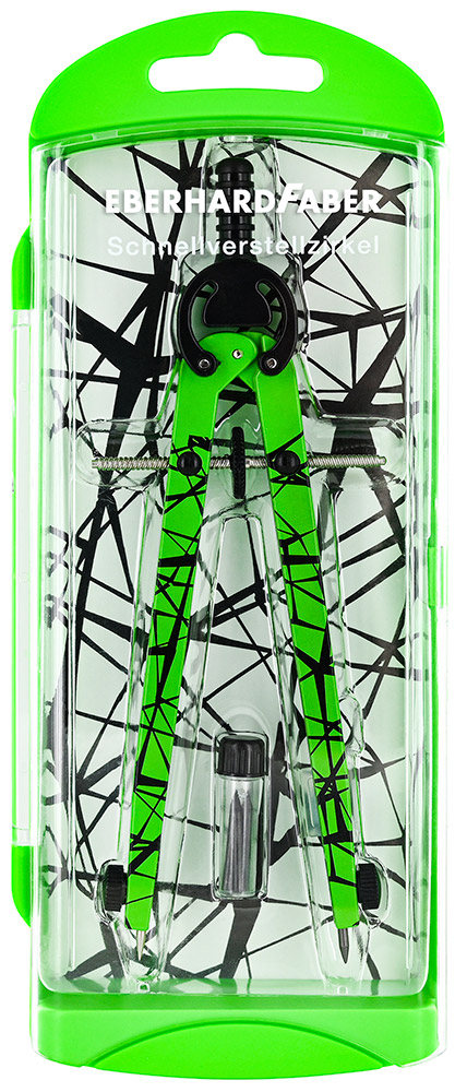246307-EC Šestar EBERHARD FABER neon zeleni + mine P3/60