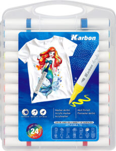 Marker akrilni KARBON dvostruki vrh kist/okrugli 24/1 P12/48