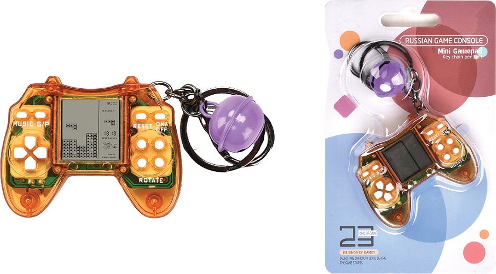 246441-EC Privjesak mini konzola s igrama proziran, 23 igre HKTEC sort P12/216