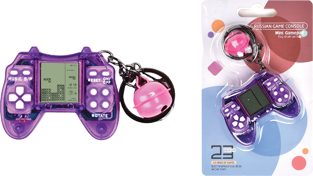 246441-EC Privjesak mini konzola s igrama proziran, 23 igre HKTEC sort P12/216