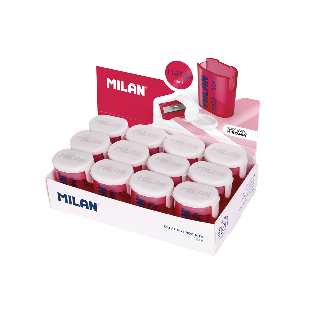 246490-EC Šiljilo plastično 1 rupa MILAN Collection nata® 624 display P12/384