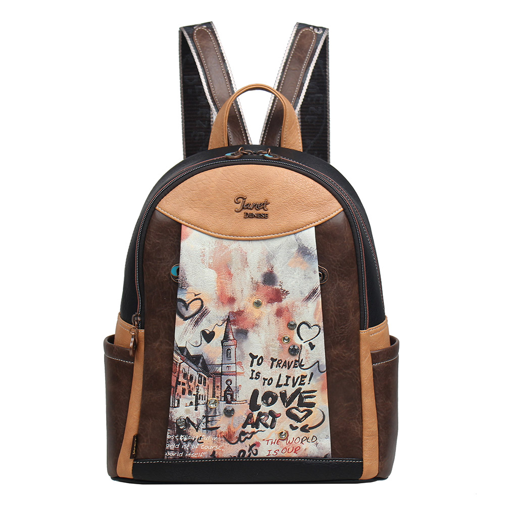 246721-EC Ruksak fashion Janet Art Gallery FW25 28x16x33 cm J-146 P14
