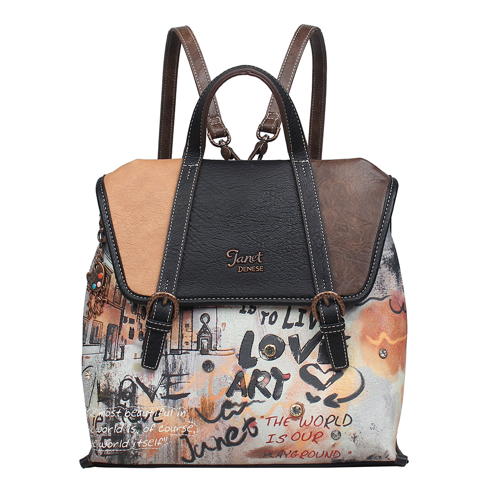 246722-EC Ruksak fashion Janet Art Gallery FW25 30x12,5x27 cm J-144 P14