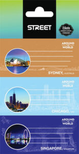 246841-EC Naljepnice za bilježnice STREET AROUND THE WORLD 9/1 23355 P25/100/1000