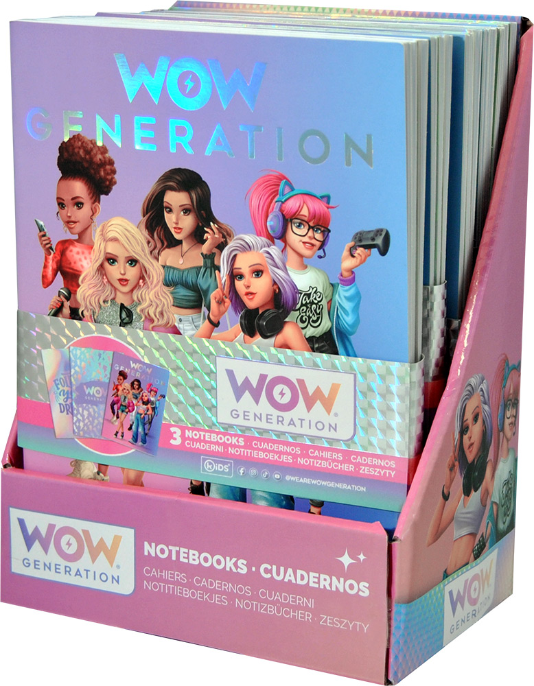 246937-EC Bilježnice A5 set WOW Generation 3 dizajna 3x24L, P6/24