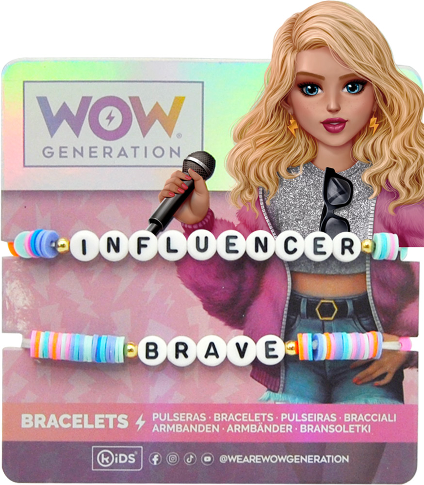 246940-EC Narukvice s porukom WOW Generation 2kom, sort P12/24