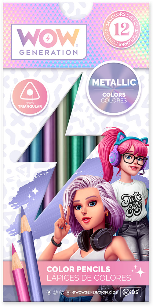 246955-EC Set boje drvene 48kom s bilježnicom WOW Generation P4