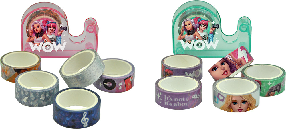 246957-EC Selotejp ukrasni washi WOW Generation sa stalkom, sort P24/48