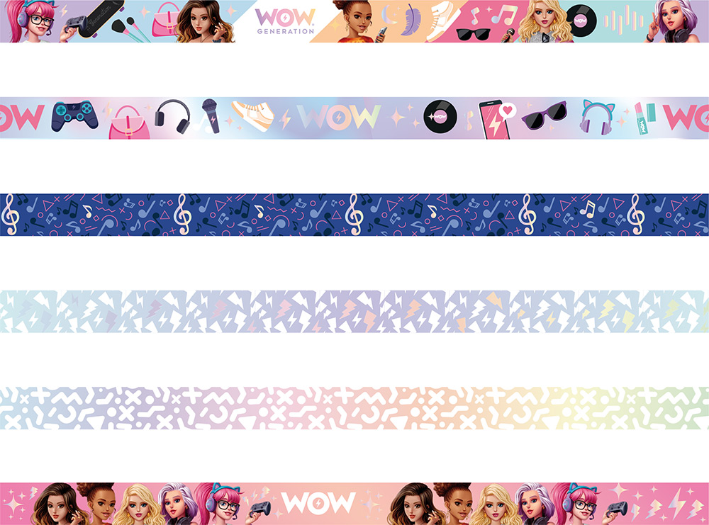 246957-EC Selotejp ukrasni washi WOW Generation sa stalkom, sort P24/48