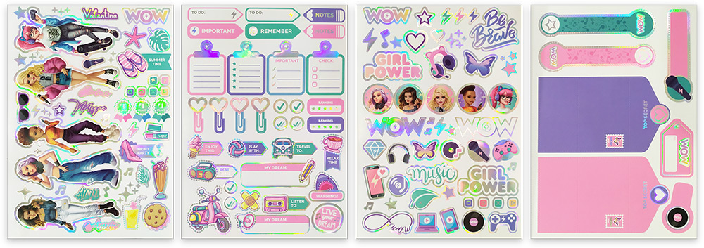 246964-EC Set razglednica WOW Generation s holografskim naljepnicama, P12/72