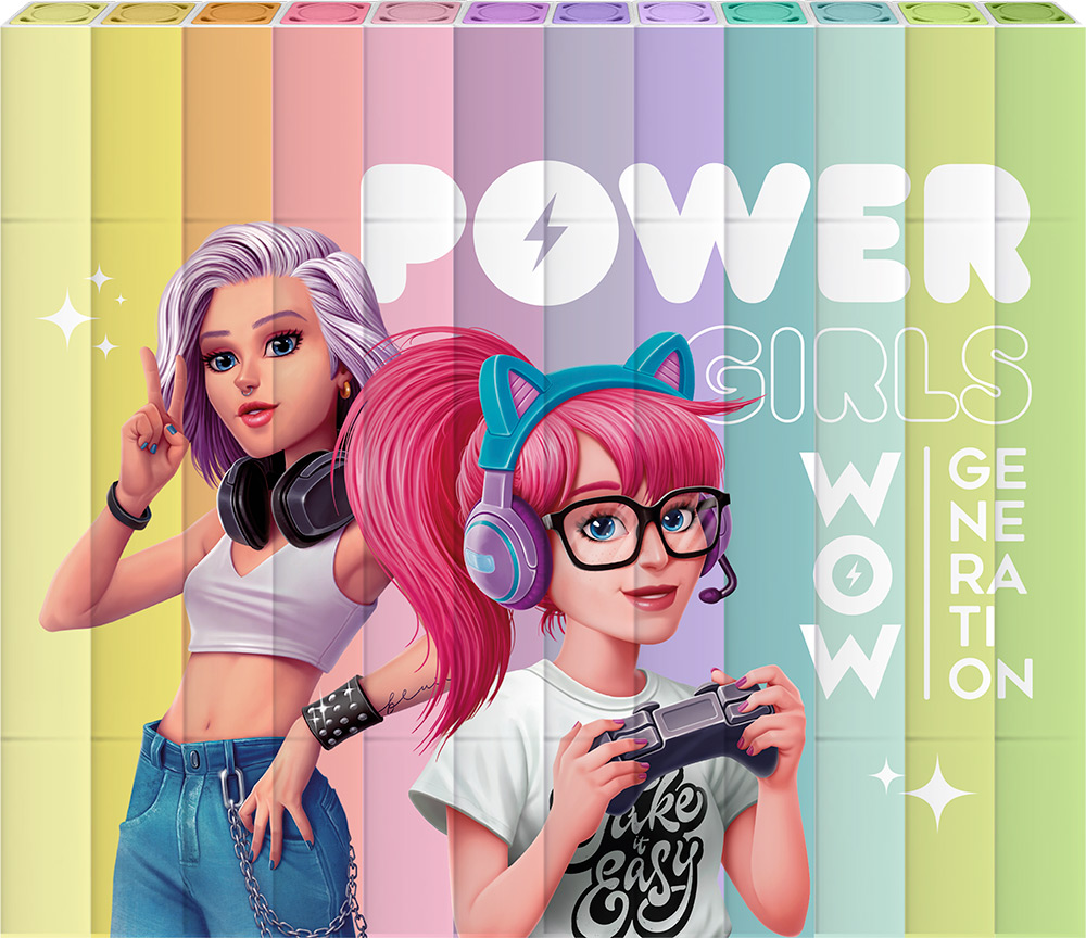 246965-EC Flomasteri 12/1 WOW Generation dvostrani u kutiji P6/12