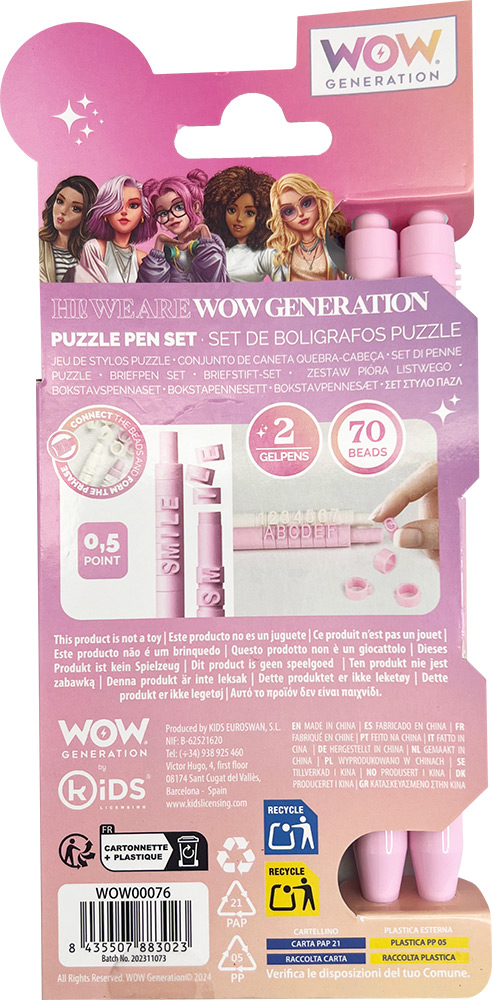 246971-EC Set ol.kem x2 + 70 slova WOW Generation Puzzle Pen sort, P18/36