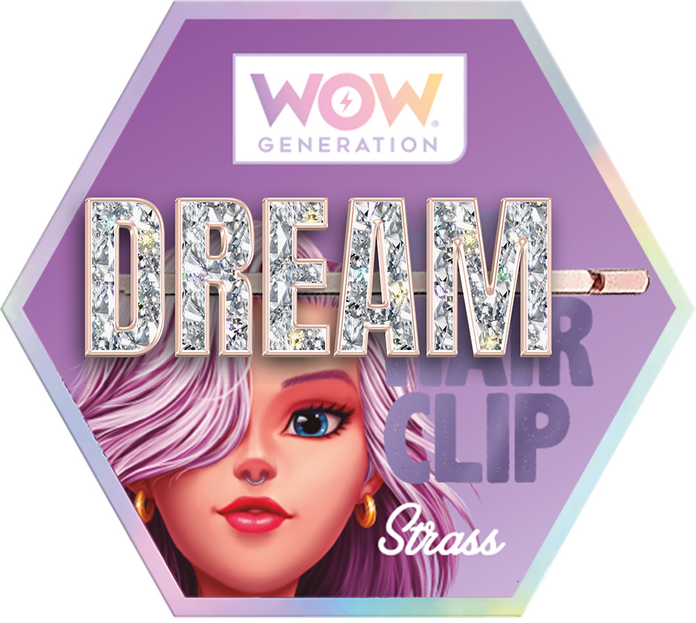 246993-EC Ukosnica za kosu WOW Generation Glam Hair s porukom, sort P12/72