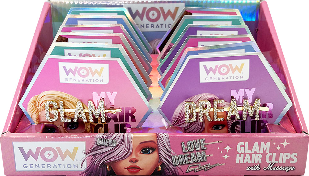 246993-EC Ukosnica za kosu WOW Generation Glam Hair s porukom, sort P12/72