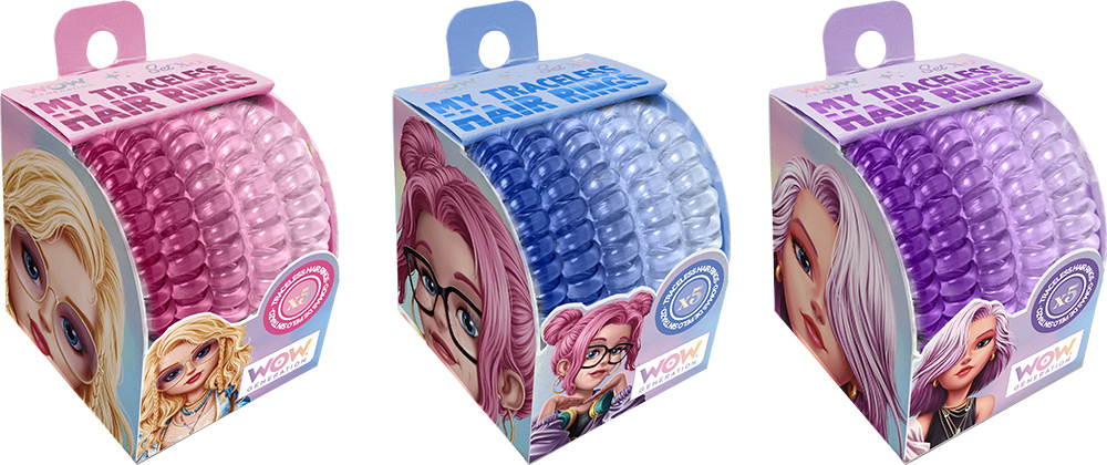 246996-EC Gumice za kosu spiralne WOW Generation set 5kom, sort P12/72