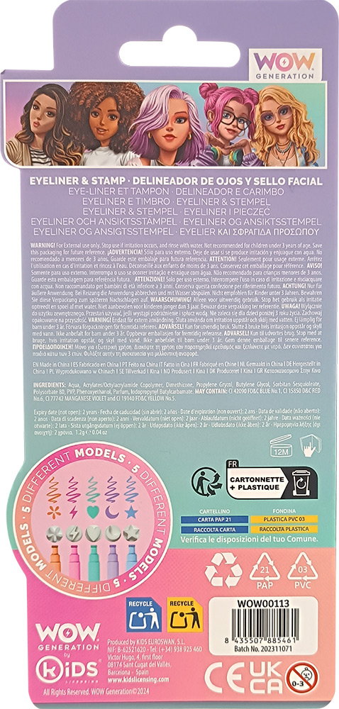 247007-EC Tuš za oči sa štambiljem WOW Generation u boji, sort P10/20