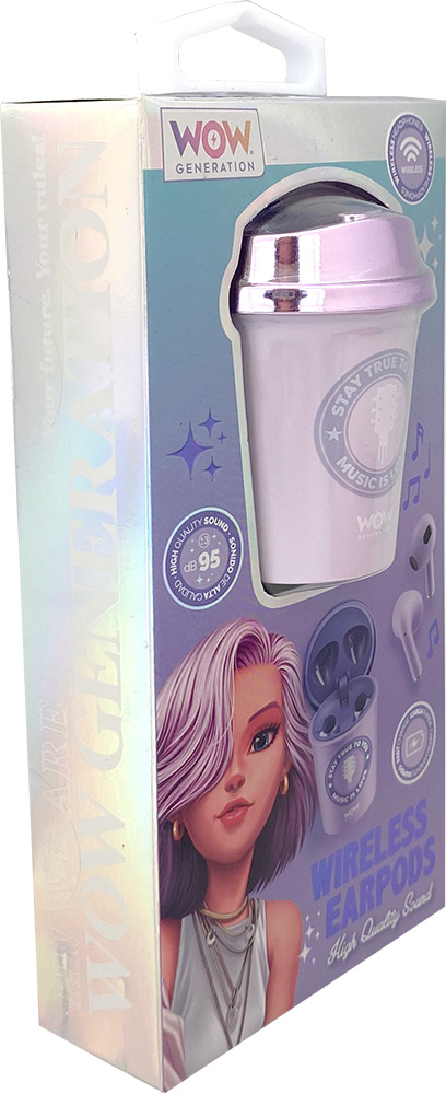 247012-EC Slušalice bežične earpods WOW Generation u kutiji, sort P6/24