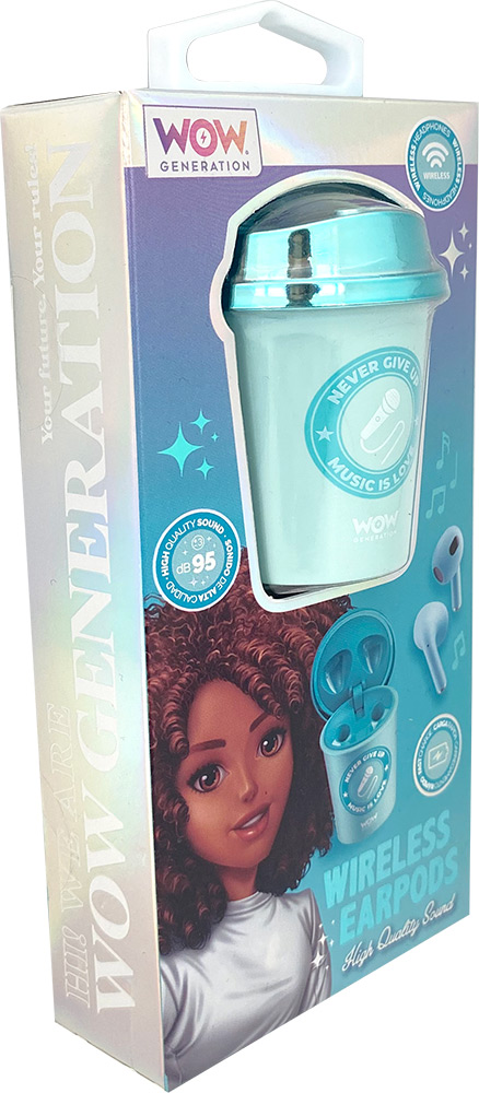247012-EC Slušalice bežične earpods WOW Generation u kutiji, sort P6/24