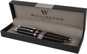 247572-EC Set pisaći Wellington Liberty ol.kem i roler crni u poklon kutiji