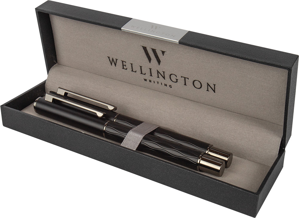 247582-EC Set pisaći Wellington Infinity roler I naliv pero u poklon kutiji crni