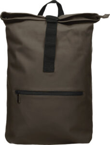 247637-EC Ruksak HAGEN za prijenosno računalo sivi od PU kože 15,6 inča, 41x32x17cm