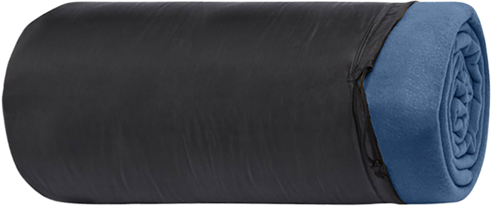 247751-EC Deka od polarnog flisa COMFY  120x150 cm navy plava